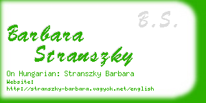 barbara stranszky business card